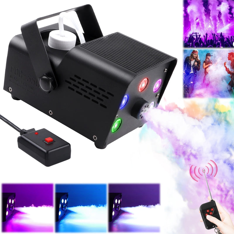 Smoke Machine, Day Flicker. 500W RGB Colorful 5 LEDs